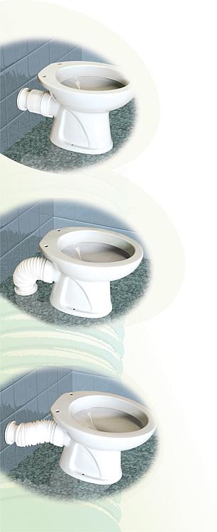 WC-Anschlusstück Universal DN90/110mm flexibel Länge min.220mm max.570mm