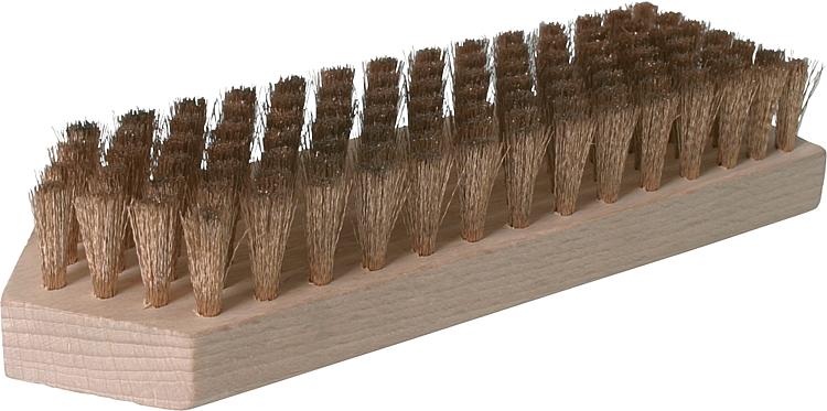 Beizbürste aus Bronzedraht 20mm 7-Reihig, zur Vorbehandlung von Holz
