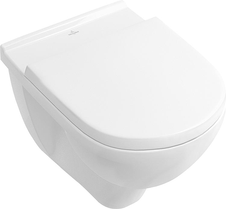 Wand-Tiefspül-WC V+B O.Novo 360x560mm, spülrandlos, weiss