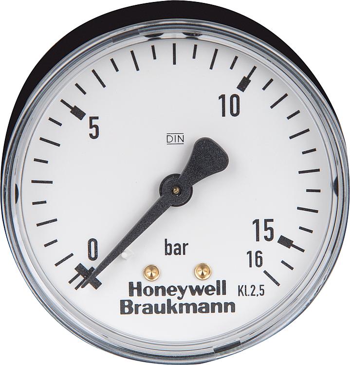Manometer 0-16 bar DN8 (1/4"), vertikal, Ø 63 mm, für W&S-HWS