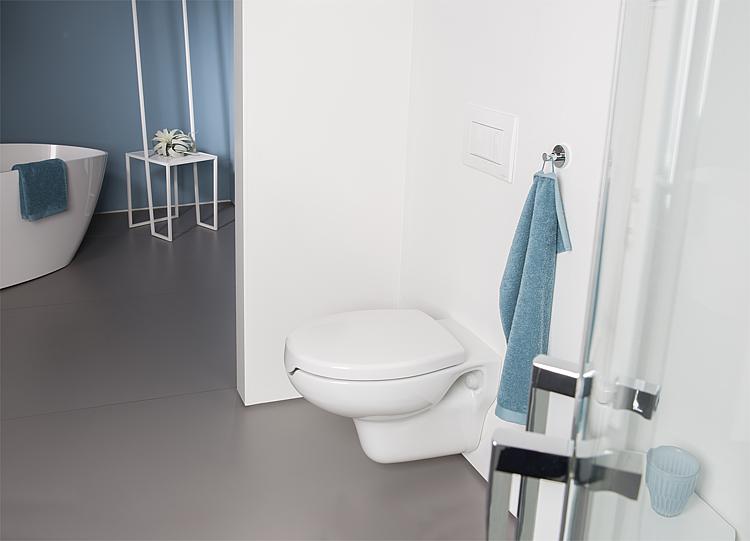 WC-Sitz Elida aus Thermoplast weiss, mit Softclose, BxHxT:380x30x450mm