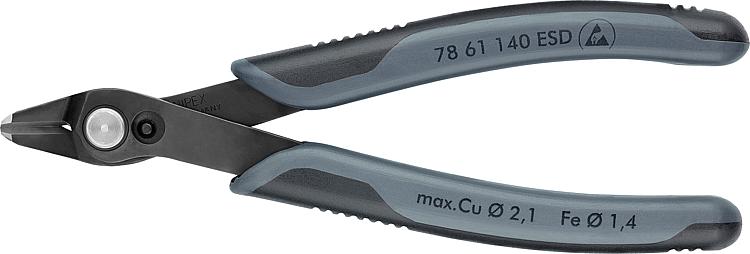 Seitenschneider KNIPEX Super Knips XL ESD Zange brüniert, Länge 140 mm