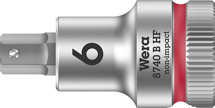 Knarreneinsatz WERA 8740 B HF Innensechskant 6mm Länge 35,0mm Antrieb 9,52mm (3/8")