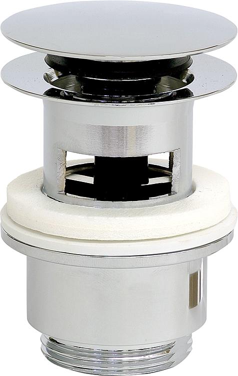 Schaftventil "Klicker" mit Überlauf und grossem Stopfen, Ø 65 mm x 1 1/4" x 60 mm