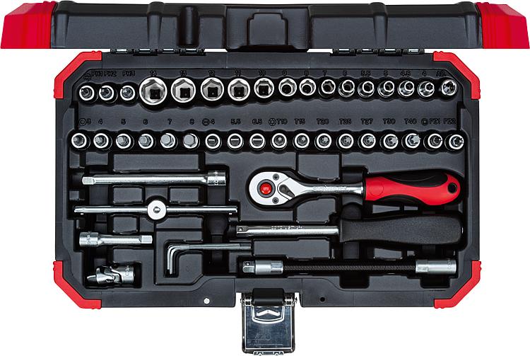 Steckschlüsselsatz GEDORE red 46-teilig, 6,35mm (1/4") im Kunststoffkoffer