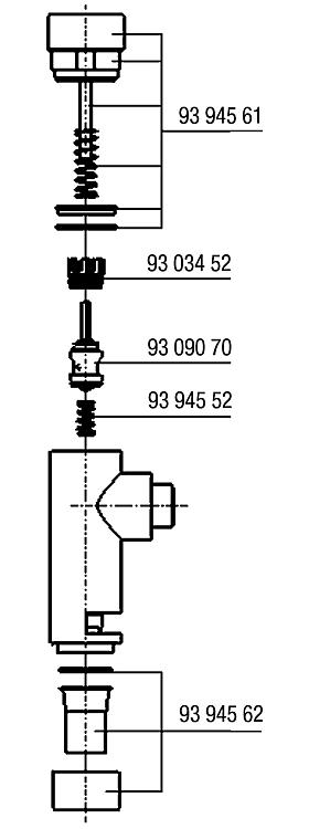 Ablaufgarnitur Benkiser komplett für WC-Druckspüler Modell 877