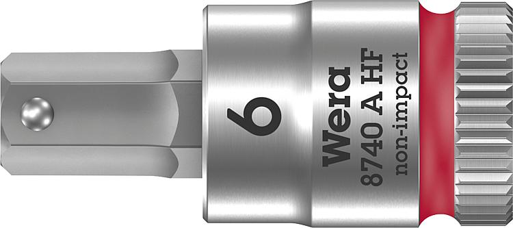 Knarreneinsatz WERA 8740 A HF Innensechskant 6mm Länge 28,0mm Antrieb 6,3mm (1/4")