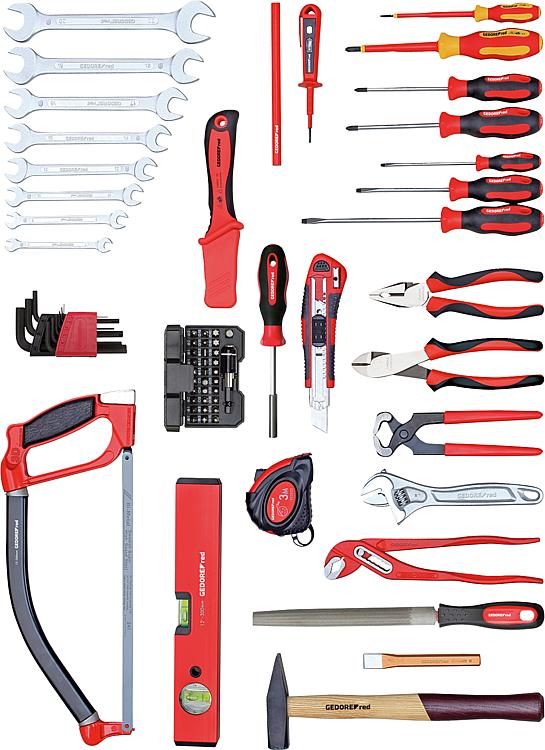 Werkzeugsatz GEDORE red Basis 72-teilig mit Werkzeugkoffer *BG*