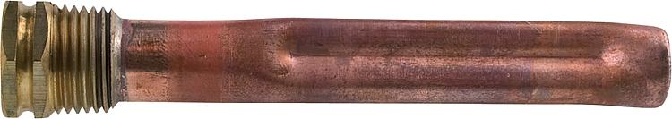 Tauchhülse 1/2" Messing, DN7x8mm, Rohrlänge 100mm Kupfer