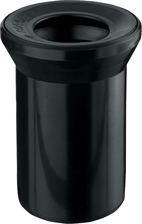 WC-Anschlussstutzen schwarz, mit Dichtung Ø 110/110 mm, gerade