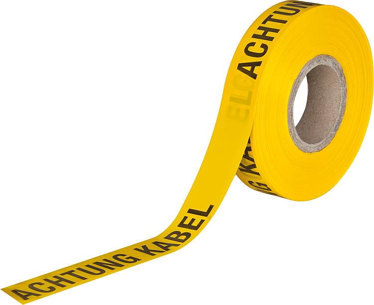 Trassenwarnband "Achtung Kabel" gelb