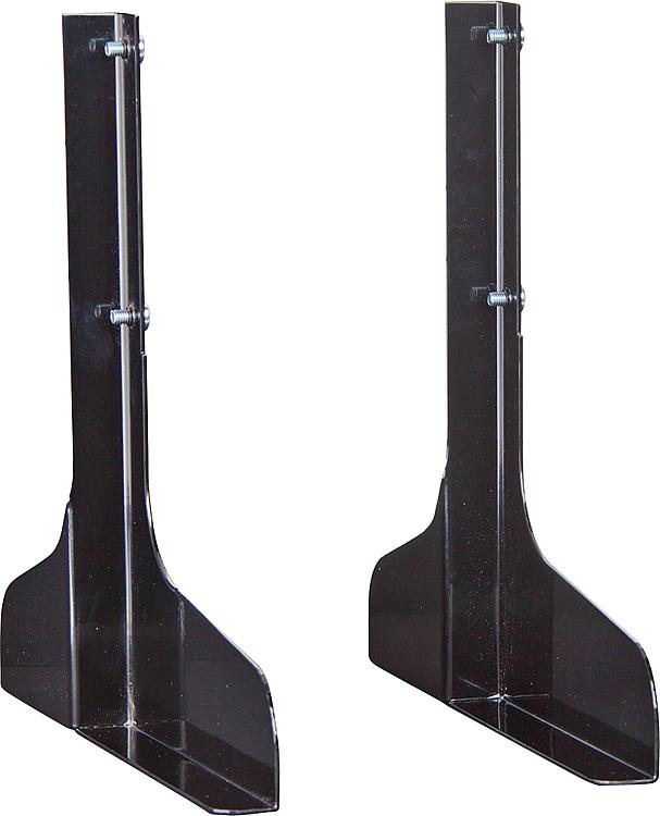 Standfüsse Stahl schwarz *BG* für Infrarotheizung Wandmontage, 1 Paar