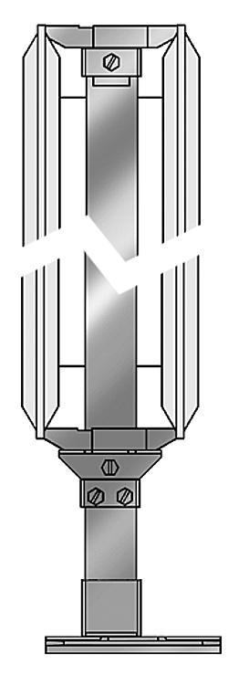Standfix für Innenmontage weiss bestehend aus: Fuss,Konsole,Halter und Stopfen, Grösse 80-100mm