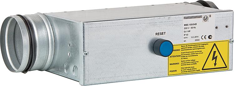 Elektro-Heizregister Typ MBE 100/04B Einphasen-Wechselstrom 230V/50 HZ