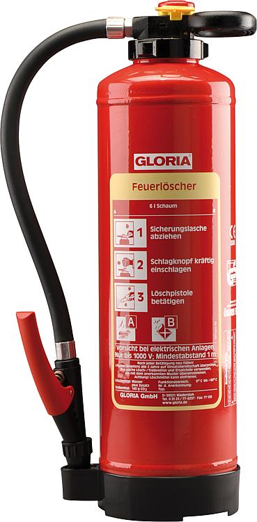 Gloria Schaumkartuschen löscher, 6 ltr. Typ SK 6 PRO mit Wandhalter